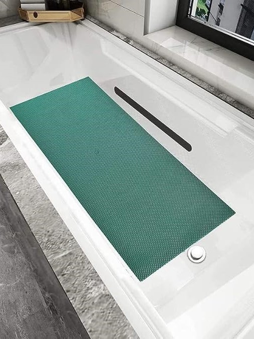 Blue yoga mat outdoor